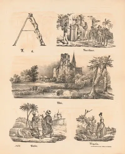 Самая большая картинка ABC. А by Теодор Хоземанн, 1828 — digital art print download