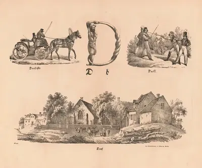 Самая большая картинка ABC. D by Теодор Хоземанн, 1828 — digital art print download