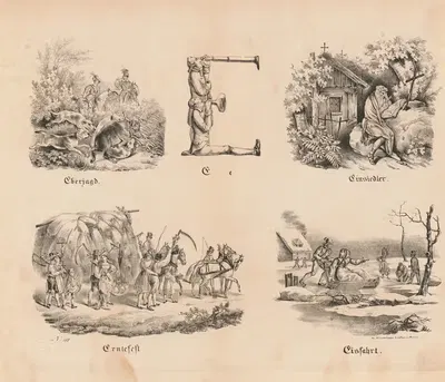 Самая большая картинка ABC. E by Теодор Хоземанн, 1828 — digital art print download