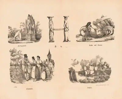 Самая большая картина ABC. H by Теодор Хоземанн, 1828 — digital art print download