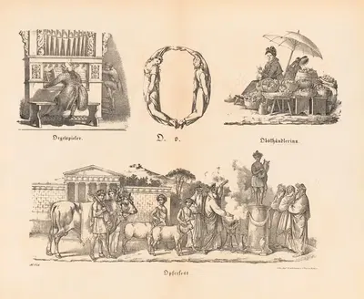 Самая большая картинка ABC. O by Теодор Хоземанн, 1828 — digital art print download