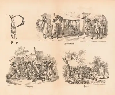 Самая большая картинка ABC. П by Теодор Хоземанн, 1828 — digital art print download