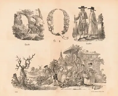 Самая большая картинка ABC. Q by Теодор Хоземанн, 1828 — digital art print download