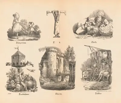Самая большая картинка ABC. Т by Теодор Хоземанн, 1828 — digital art print download