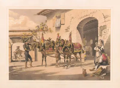 Мулы Пласа де Торос by Уильям Генри Лейк Прайс, 1860-1870 — digital art print download