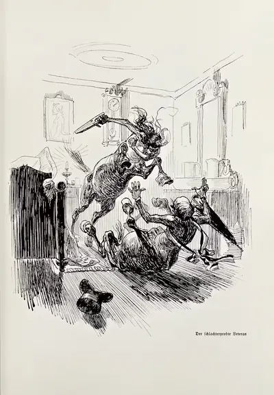 Skizzenbuch Pl.067 by Heinrich Kley, 1909 — digital art print download