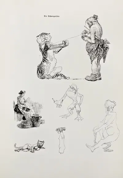 Эскизная книга Пл.118 by Генрих Клей, 1909 — digital art print download