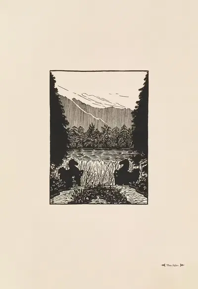 Унтерсберг с террасы замка Леопольдскрон by Люси Сейлер, 1920 — digital art print download