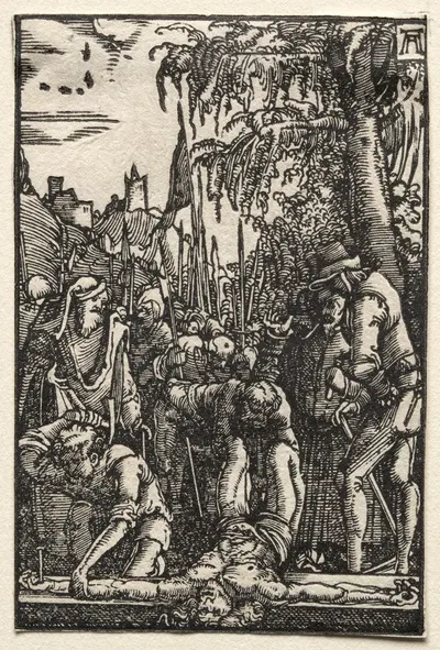 Christ Nailed to the Cross by Альбрехт Альтдорфер, c. 1515 — digital art print download