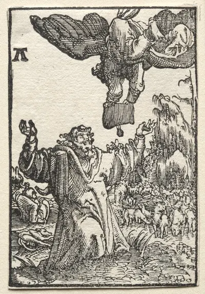 The Message of the Angel to Joachim by Альбрехт Альтдорфер, c. 1515 — digital art print download