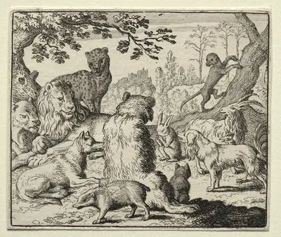 Lion Orders Search for Reynard by Allaert van Everdingen, 1650–1675 — digital art print download
