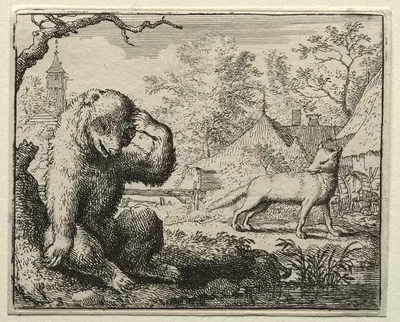 Reynard Chides the Injured Bear by Allaert van Everdingen, 1650–1675 — digital art print download