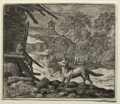Reynard Deceives the Cat by Allaert van Everdingen, 1650–1675 — digital art print download