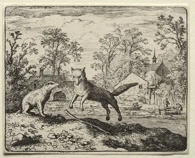 Reynard Doing Penance by Allaert van Everdingen, 1650–1675 — digital art print download