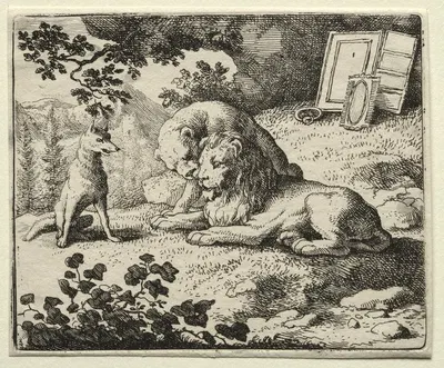 Reynard Promises Gifts to the Lion by Allaert van Everdingen, 1650–1675 — digital art print download