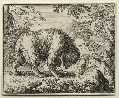Reynard Promises Honey to the Bear by Allaert van Everdingen, 1650–1675 — digital art print download