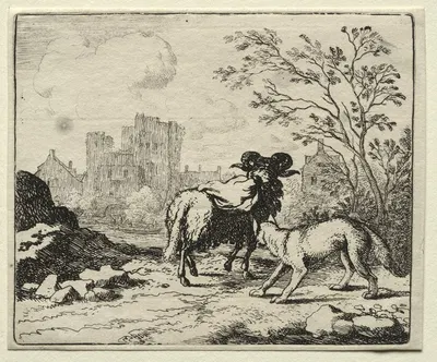 Reynard Sends a Packet to the Lion by Allaert van Everdingen, 1650–1675 — digital art print download