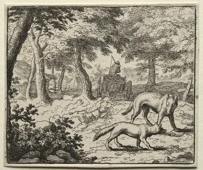 The Badger's Defense of Reynard by Allaert van Everdingen, 1650–1675 — digital art print download