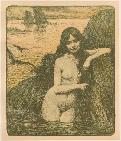 Сирена by Шарль-Франсуа-Проспер Герин, 1898-1899 — digital art print download