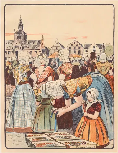 Рынок в Зеландии by Фернан Пьет, 1898-1899 — digital art print download