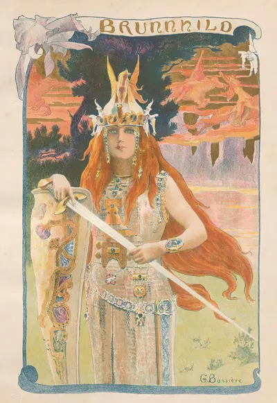 Брунхильда by Гастон Бюссьер, 1898-1899 — digital art print download