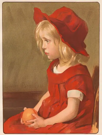 Девочка с апельсином by Луиза Катрин Бресло, 1898-1899 — digital art print download
