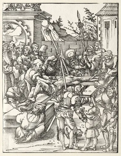 Martyrdom of St. Bartholomew by Lucas Cranach the Elder — digital art print download