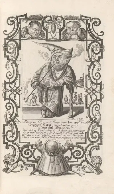 Monsieur Piperoux, Directeur der grossen Companie Tabak Negotiaten in Virginien und Brasilien, Pl. 27 by Elias Baeck,…