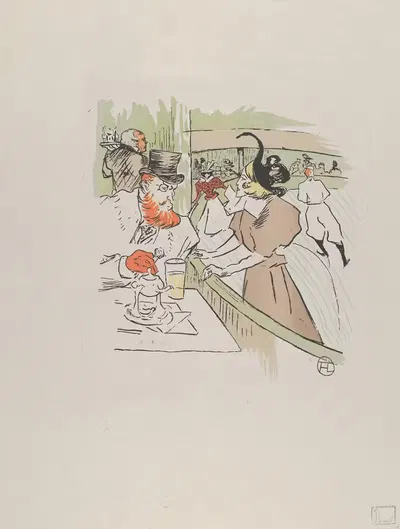 Катание на коньках, из Le Rire, № 62, 11 января 1896 by После Анри де Тулуз-Лотрека, 1896 — digital art print download
