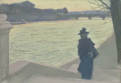 Набережные Сены в ночное время by Арман Пуан, c. 1890 — digital art print download