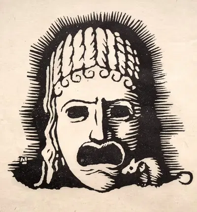 Греческая маска с мышью by Артур Аллен Льюис — digital art print download