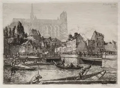 Arrivées des Légumes-Amiens by Auguste Louis Lepère, 1907 — digital art print download