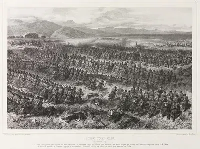 Бой у Уэд-Аллега, 31 декабря 1839 by Денис Огюст Мари Раффе, 1840 — digital art print download