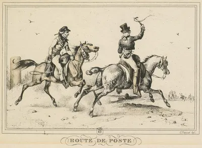 Почтовая дорога by Карл Верне, 1817 — digital art print download