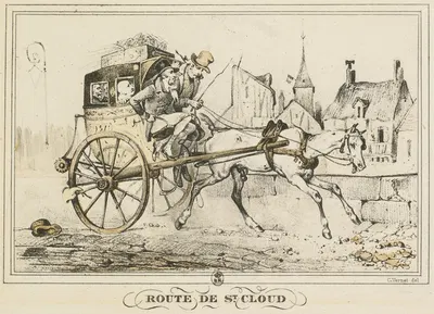 Дорога в Сен-Клу by Карл Верне, 1816 — digital art print download