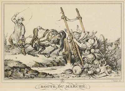 Маршрут к рынку by Карл Верне, 1819 — digital art print download