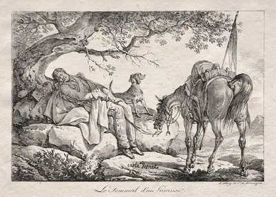 Спящий солдат by Карл Верне, c. 1820 — digital art print download