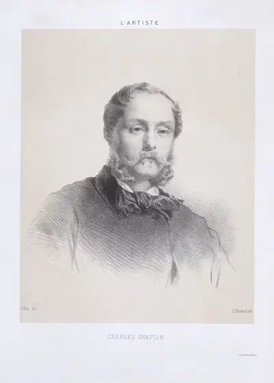 Чарли Чаплин, из 'Артист' by Селестен Нантёй, 1859 — digital art print download