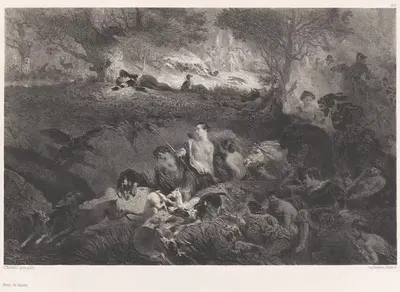 Мечты о охоте by Селестен Нантёй, 1858 — digital art print download