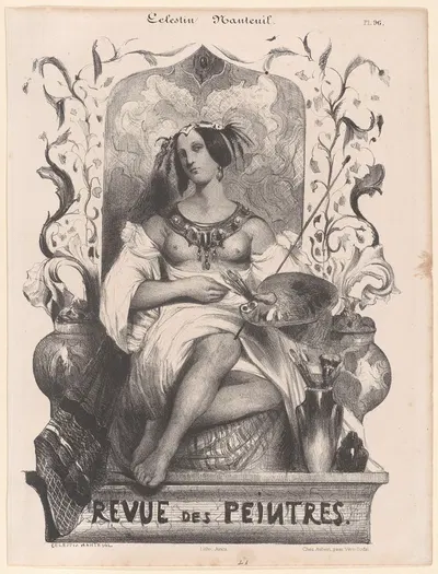 Титульная страница для "Ревю де Пентр by Селестен Нантёй, 1835 — digital art print download