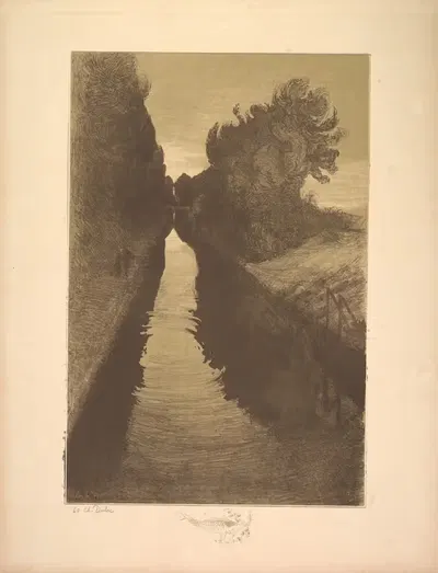 Пейзаж, Плита 1, Ремарка, Рыба by Шарль Мари Дюлак, 1892–1893 — digital art print download