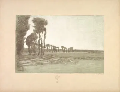 Пейзаж, Пластина 5, Ремарка, Три колоса пшеницы by Шарль Мари Дюлак, 1892–1893 — digital art print download