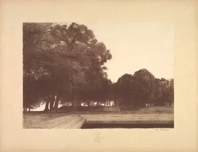 Пейзаж, Плита 7, Ремарка, Маки by Шарль Мари Дюлак, 1892–1893 — digital art print download
