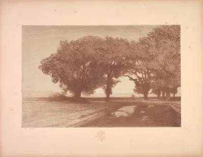 Пейзаж, Плита 8, Ремарка, анютины глазки by Шарль Мари Дюлак, 1892–1893 — digital art print download