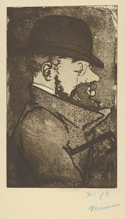 Портрет Тулуз-Лотрека (Портрет де Тулуз-Лотрека), из 'L'Estampe Originale' by Шарль Мерин, 1893 — digital art print download