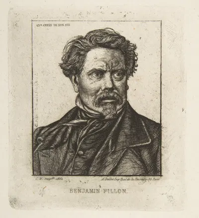 Benjamin Fillon by Charles Meryon, 1862 — digital art print download