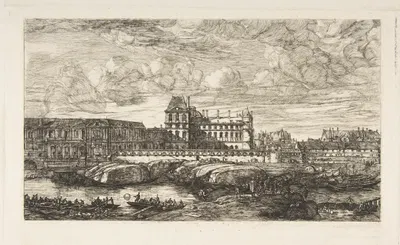 L'Ancien Louvre (The Old Louvre, Paris, after Zeeman) by Charles Meryon — digital art print download