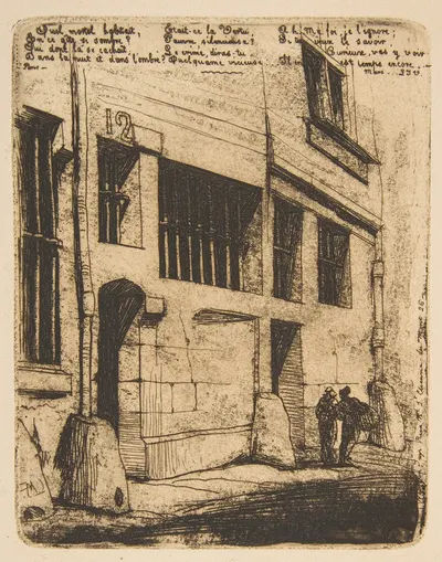 Rue des Mauvais Garçons, Paris by Charles Meryon, 1854 — digital art print download