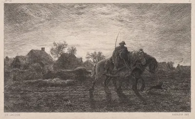 Утро by Шарль Эмиль Жак, c. 1864 — digital art print download