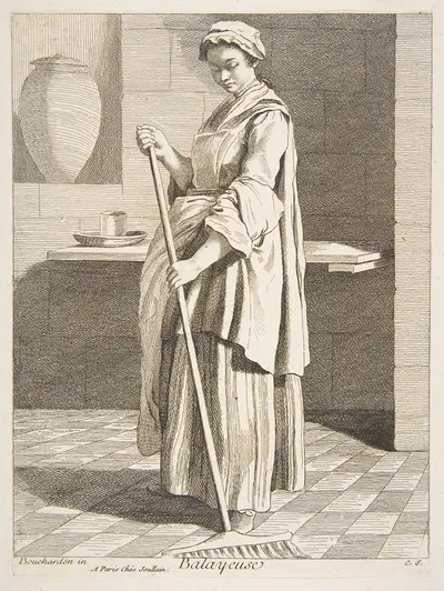 Уборщик by Эдме Бушардон, 1737-1746 — digital art print download